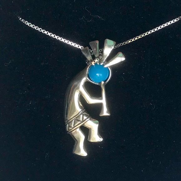Sterling Silver Jewelry - Sterling Silver Kokopelli Pendant Necklace